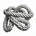 Design a tattoo of a rope forming an open  loop tattoo design idea