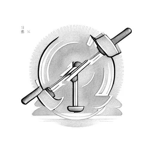 barbell with tulips  tattoo design idea