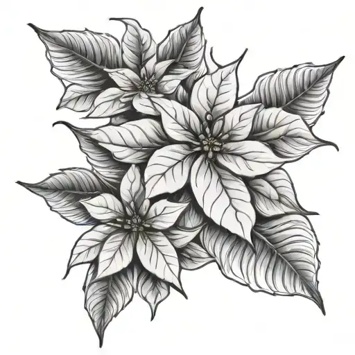 poinsettia flower tattoo tattoo design idea