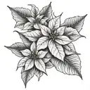 poinsettia flower tattoo tattoo design idea