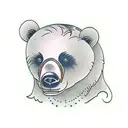 bear with 2 cubs tattoo design idea