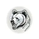 bear with 2 cubs tattoo design idea