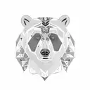 A majestic bear and leopard standing side by side in a powerful pose tattoo design idea