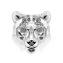 A majestic bear and leopard standing side by side in a powerful pose tattoo design idea