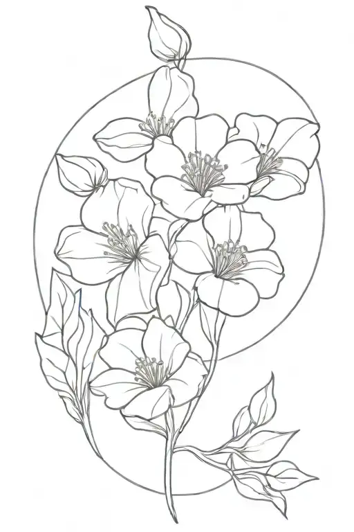 november birth flowers tattoo design idea