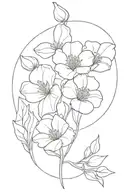 november birth flowers tattoo design idea