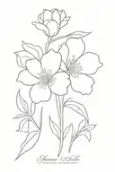 november birth flowers tattoo design idea