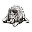 Lion in the style of a Yakuza tattoo tattoo design idea