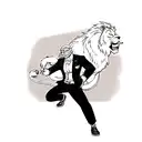 Lion in the style of a Yakuza tattoo tattoo design idea