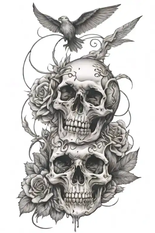 Cause those afraid to die will never truly live tattoo design idea