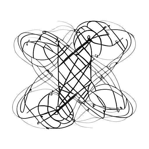 Guitar strings forming a DNA double helix tattoo design idea