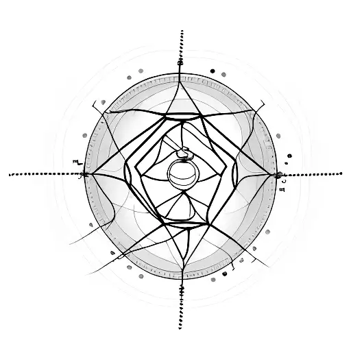 A camera lens with light bulb filaments inside tattoo design idea