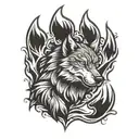 wolf paw tattoo design idea