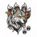 wolf paw tattoo design idea