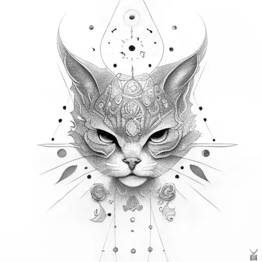 brujula lunay sol tattoo design idea