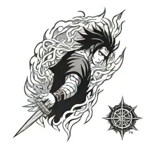sasuke flames left arm upper shoulder tattoo tattoo design idea
