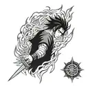 sasuke flames left arm upper shoulder tattoo tattoo design idea