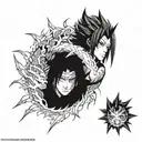 sasuke flames left arm upper shoulder tattoo tattoo design idea