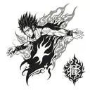 sasuke flames left arm upper shoulder tattoo tattoo design idea