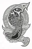 vikings sea ax tattoo design idea