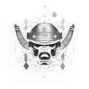 samurai e gueixa  tattoo design idea