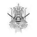 samurai e gueixa  tattoo design idea