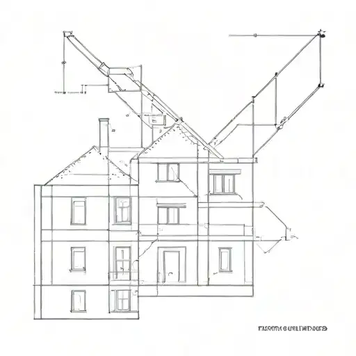A minimalist tattoo design of an architectural blueprint with a subtle hint of creativity and design elements tattoo design idea