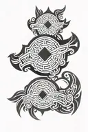 braum shield plus morgana wings tattoo design idea