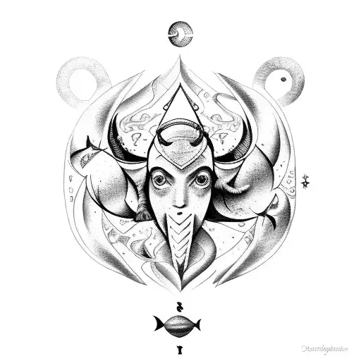 Pisces, Libra and Taurus signs combined  tattoo design idea