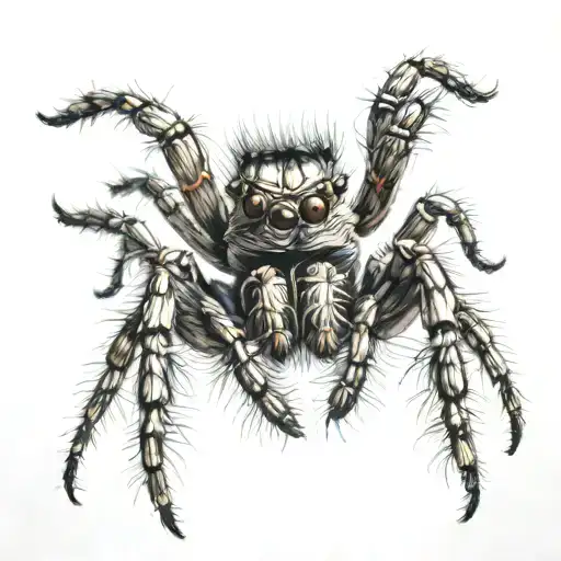 jumping spider tattoo design idea