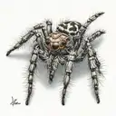 jumping spider tattoo design idea
