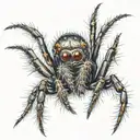 jumping spider tattoo design idea