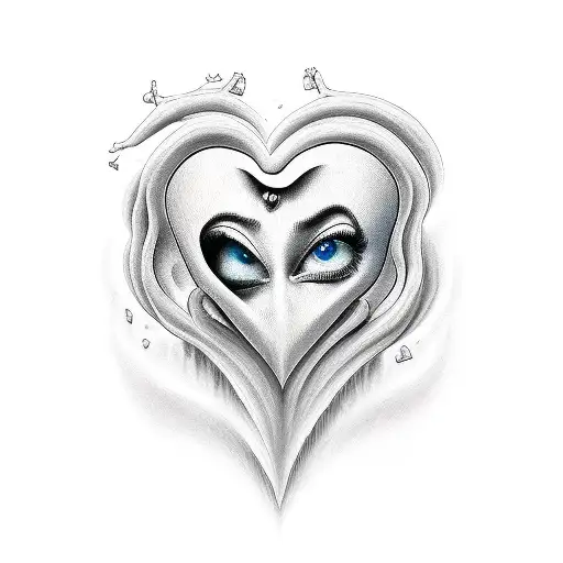 Crying Heart tattoo design idea