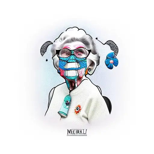 memorial grandma tattoo design idea