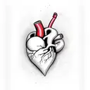 Crying Heart tattoo design idea