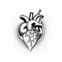 Crying Heart tattoo design idea
