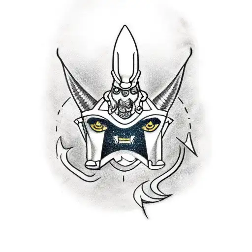 mix of Anubis and Nemesis tattoo design idea