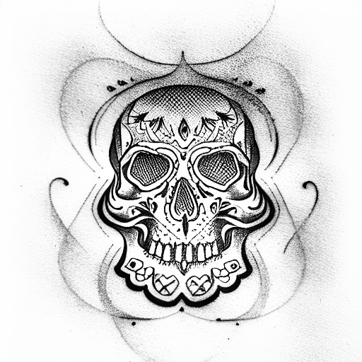 Skull tattoo design idea