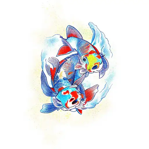 Koi Fish tattoo design idea