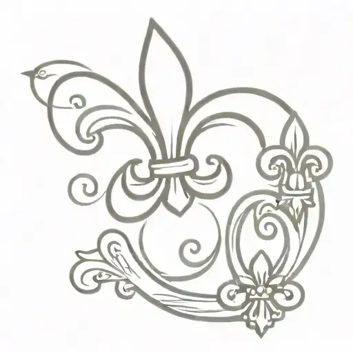 arsenal cannon and fleur de lis tattoo design idea