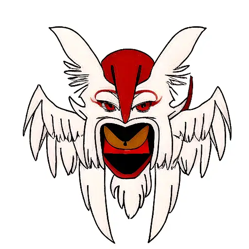 Tengu mask tattoo design idea
