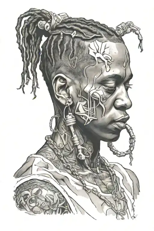 Travis Scott  tattoo design idea