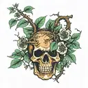 poison tree branch tattoo design idea