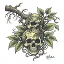 poison tree branch tattoo design idea