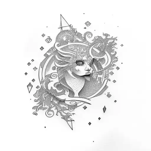 virgo tattoo design idea