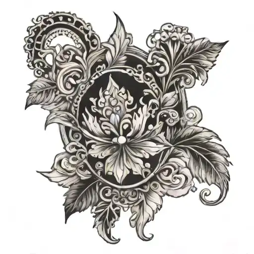 ornemental trash tattoo design idea