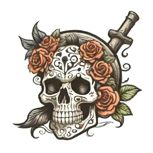a boyfriend suprise tattoo cute with skull  tattoo design idea