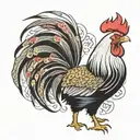 japanese rooster tattoo design idea