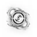 black hole tattoo design idea