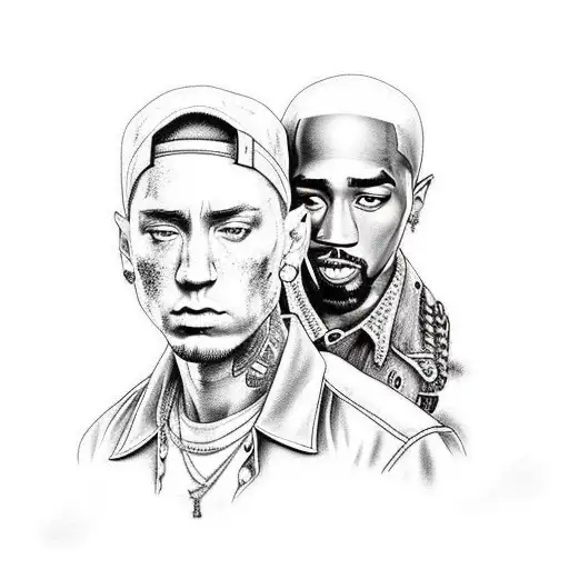 eminem,tupac,50 cent tattoo design idea